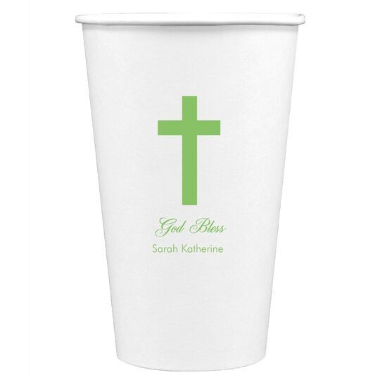 Simple Cross Paper Coffee Cups